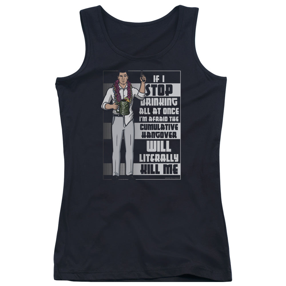 Archer Killer Hangover Womens Tank Top Shirt Black - clothing by TeeHivey.com