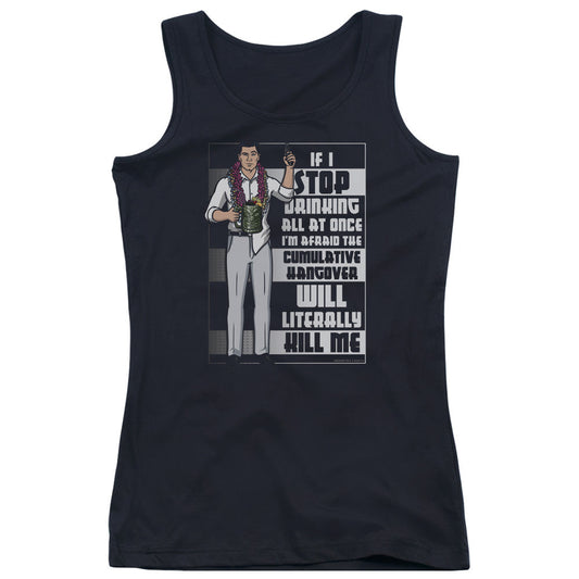 Archer Killer Hangover Womens Tank Top Shirt Black - clothing by TeeHivey.com