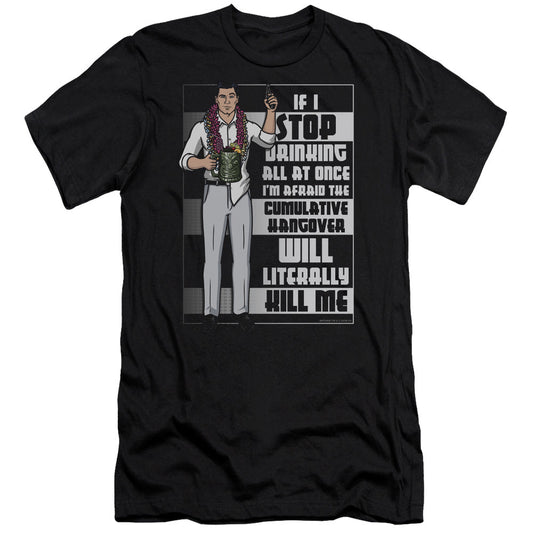 Archer Killer Hangover Slim Fit Mens T Shirt Black - clothing by TeeHivey.com