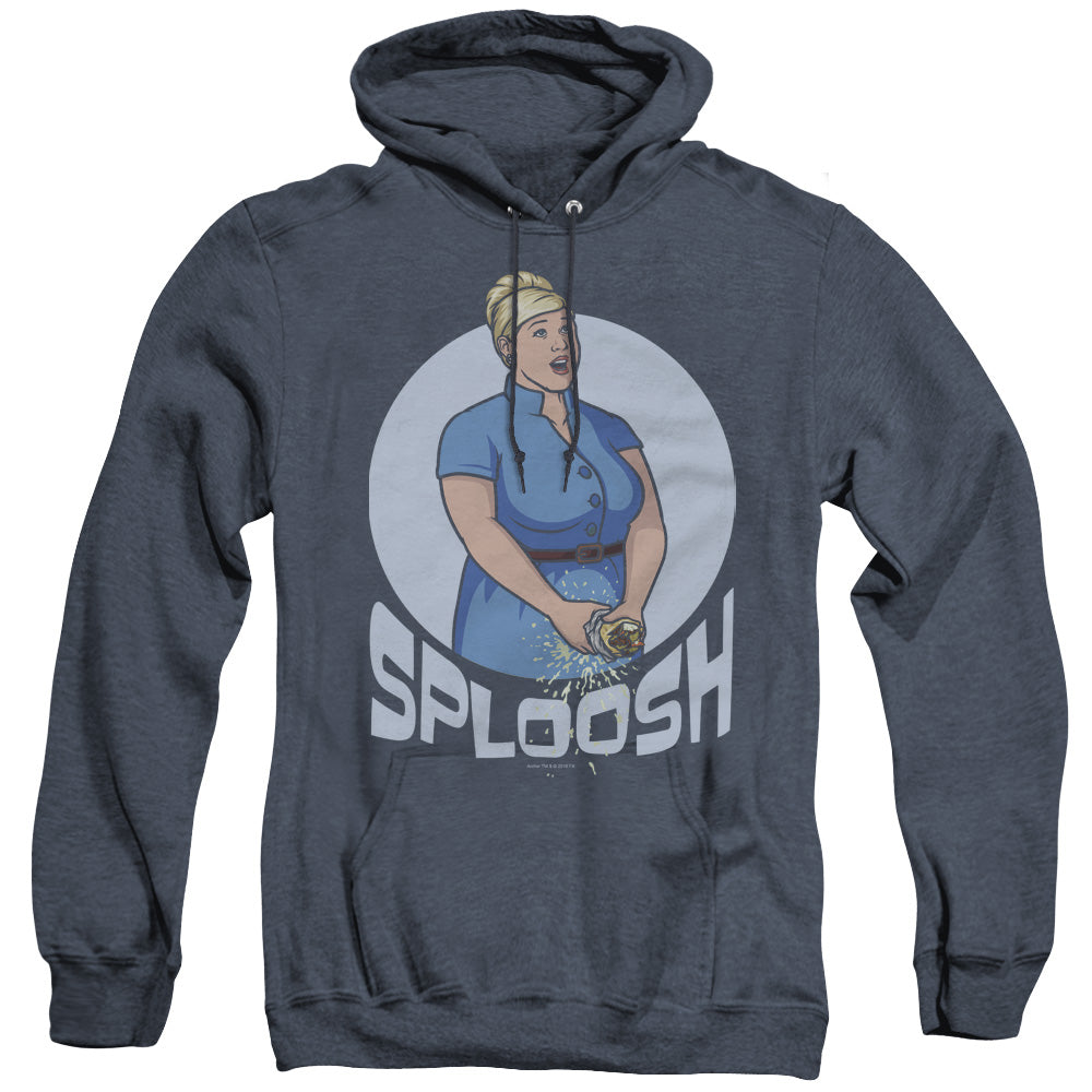 Archer Sploosh Heather Mens Hoodie Navy Blue - clothing by TeeHivey.com
