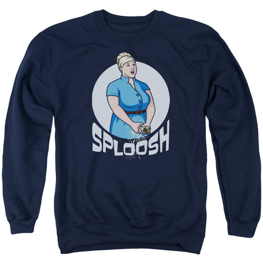 Archer Sploosh Mens Crewneck Sweatshirt Navy Blue - clothing by TeeHivey.com