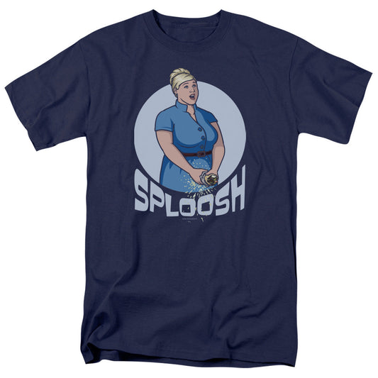 Archer Sploosh Mens T Shirt Navy Blue - clothing by TeeHivey.com