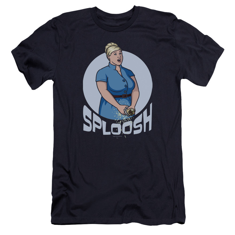 Archer Sploosh Premium Bella Canvas Slim Fit Mens T Shirt Navy Blue - clothing by TeeHivey.com