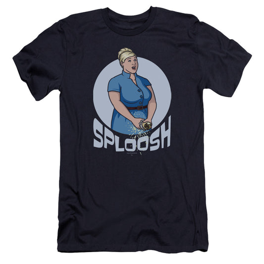 Archer Sploosh Premium Bella Canvas Slim Fit Mens T Shirt Navy Blue - clothing by TeeHivey.com