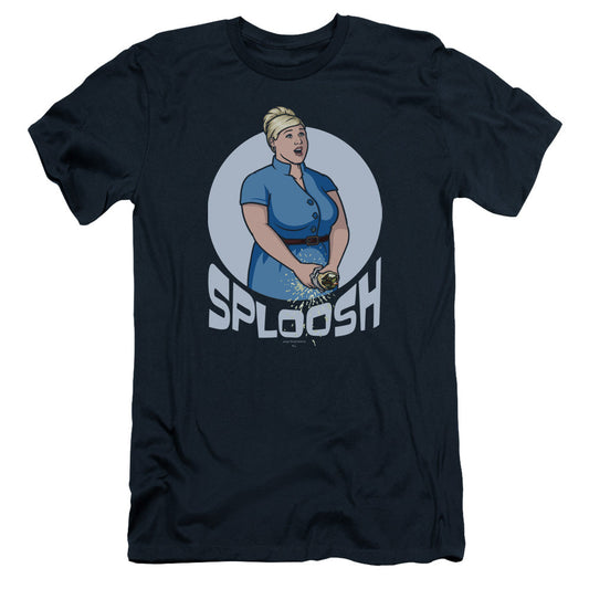 Archer Sploosh Slim Fit Mens T Shirt Navy Blue - clothing by TeeHivey.com