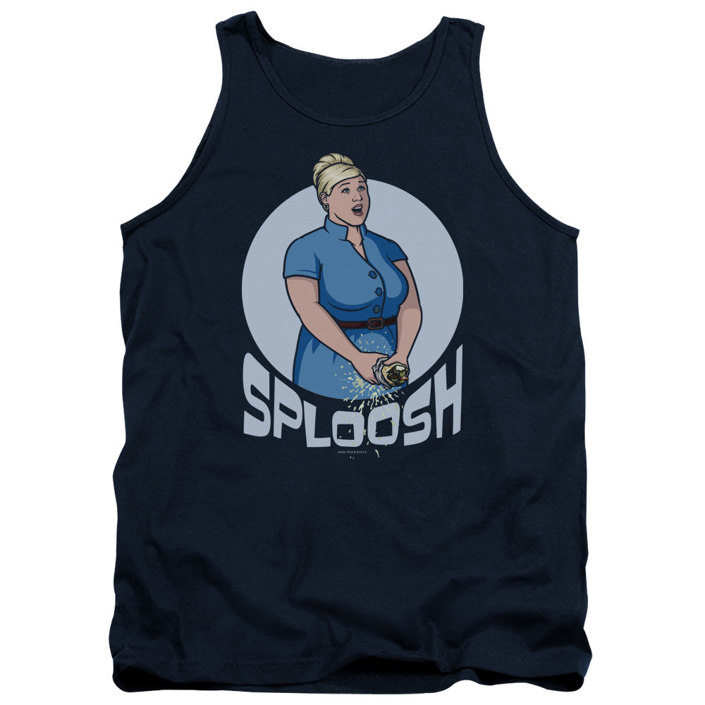 Archer Sploosh Mens Tank Top Shirt Navy Blue - clothing by TeeHivey.com