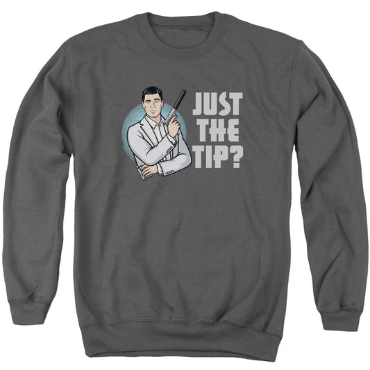 Archer Tip Mens Crewneck Sweatshirt Charcoal - clothing by TeeHivey.com