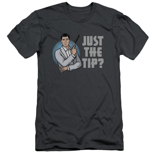 Archer Tip Slim Fit Mens T Shirt Charcoal - clothing by TeeHivey.com