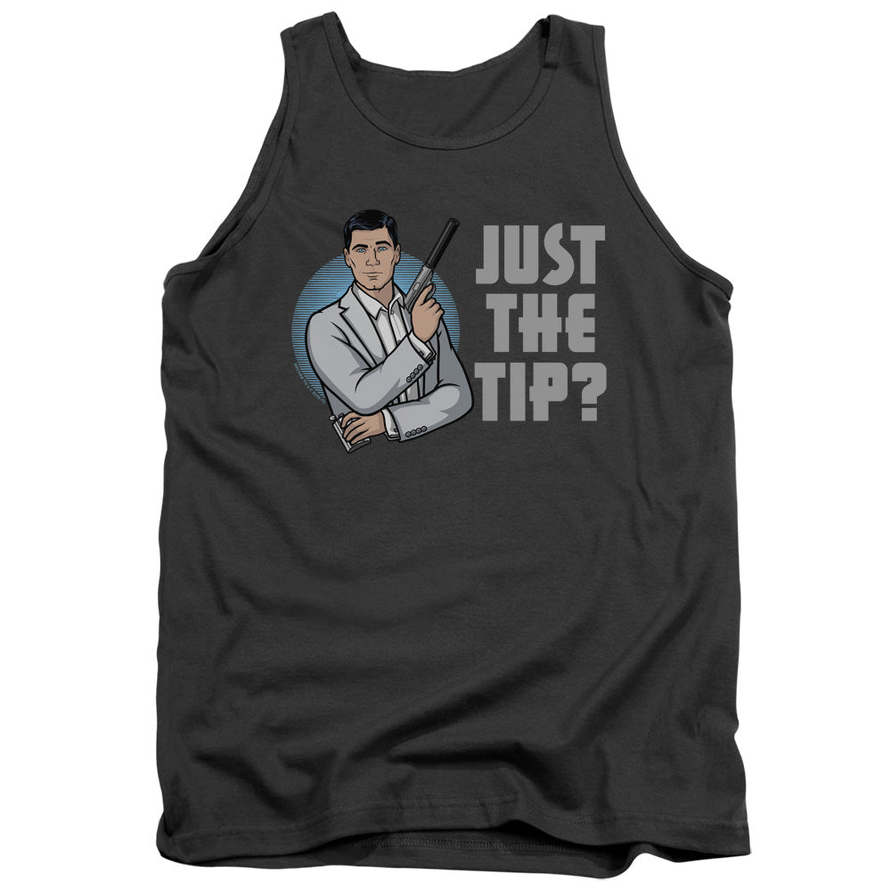 Archer Tip Mens Tank Top Shirt Charcoal - clothing by TeeHivey.com