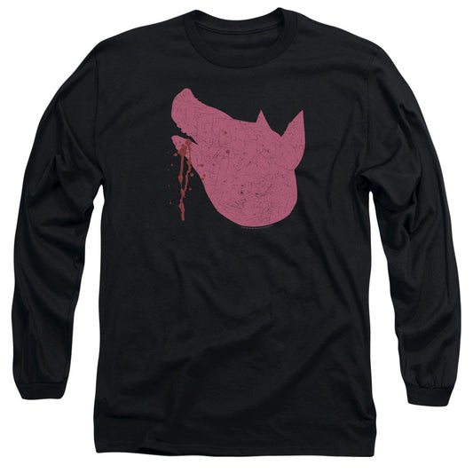 American Horror Story Pig Head Mens Long Sleeve Shirt Black