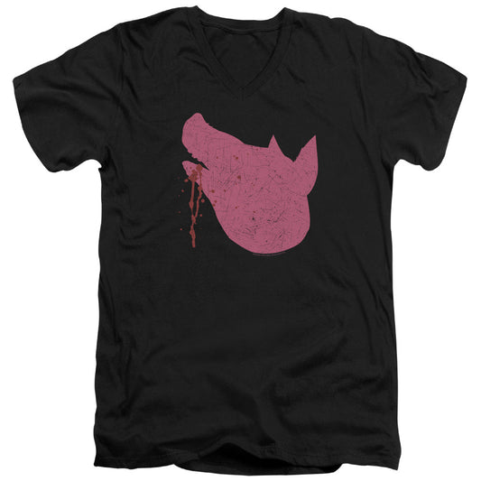 American Horror Story Pig Head Mens Slim Fit V-Neck T Shirt Black