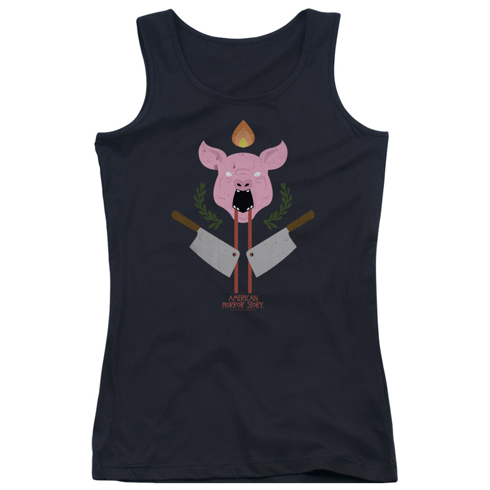 American Horror Story Pig Cleavers Womens Tank Top Shirt Black
