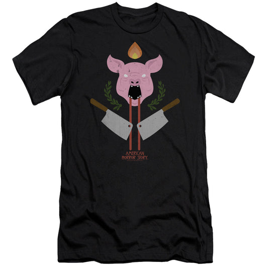 American Horror Story Pig Cleavers Slim Fit Mens T Shirt Black