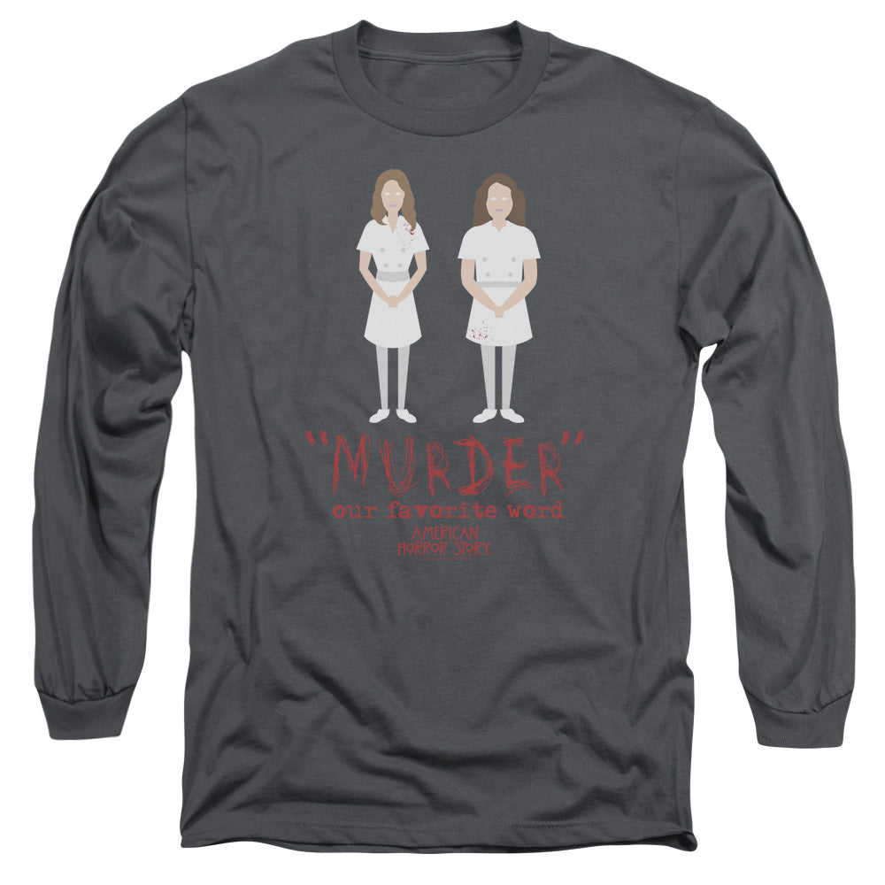American Horror Story Murdermens Long Sleeve Shirt Charcoal