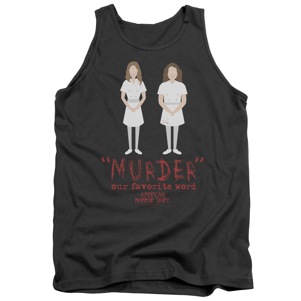 American Horror Story Murder Mens Tank Top Shirt Charcoal