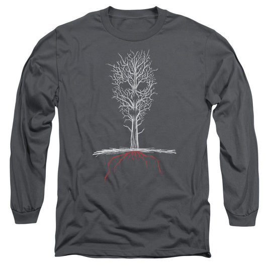 American Horror Story Scary Tree Mens Long Sleeve Shirt Charcoal