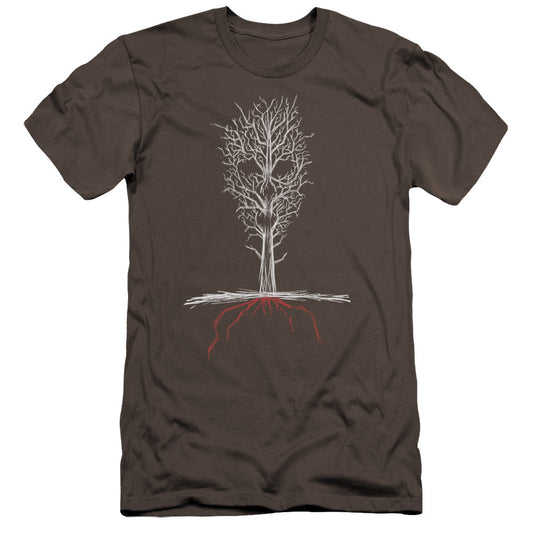 American Horror Story Scary Tree Premium Bella Canvas Slim Fit Mens T Shirt Charcoal