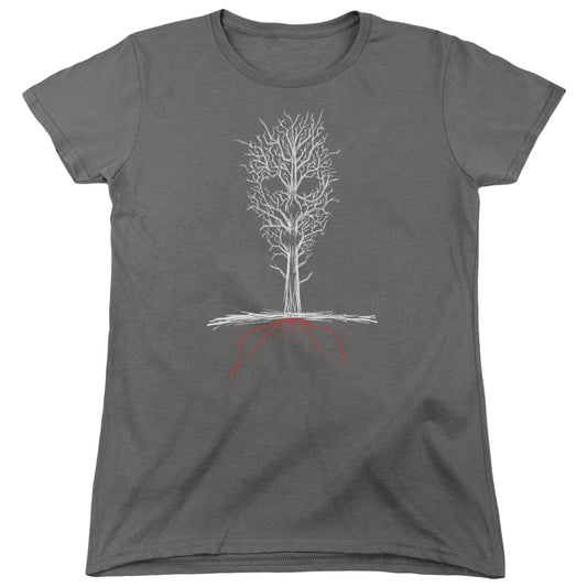 American Horror Story Scary Tree Womens T Shirt Charcoal