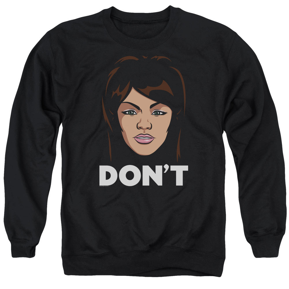 Archer Lana Dont Mens Crewneck Sweatshirt Black - clothing by TeeHivey.com
