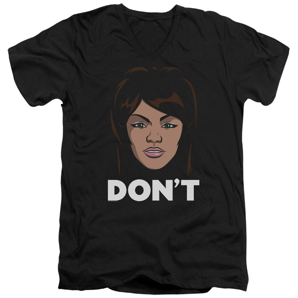 Archer Lana Dont Mens Slim Fit V-Neck T Shirt Black - clothing by TeeHivey.com
