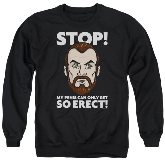 Archer Krieger Stop Mens Crewneck Sweatshirt Black - clothing by TeeHivey.com