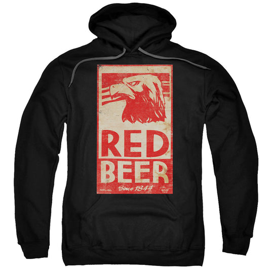 Archer Red Beer Label Mens Hoodie Black - clothing by TeeHivey.com