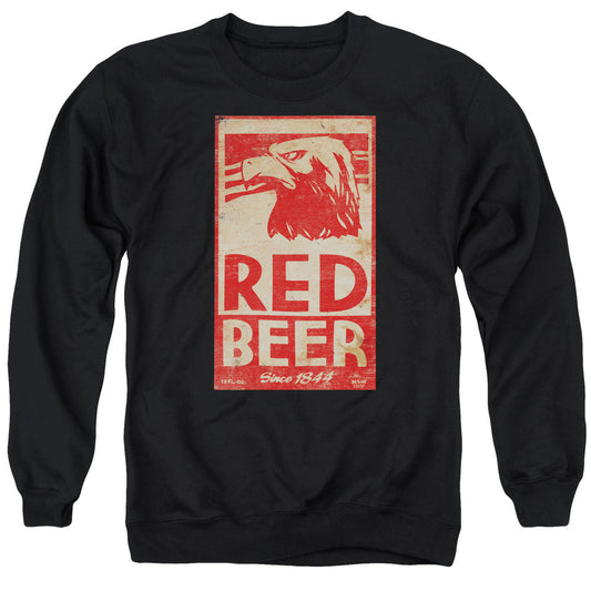 Archer Red Beer Label Mens Crewneck Sweatshirt Black - clothing by TeeHivey.com
