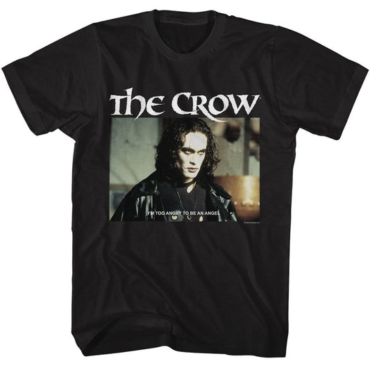 The Crow - Too Angry - American Classics - Solid Black Adult Short Sleeve T-Shirt