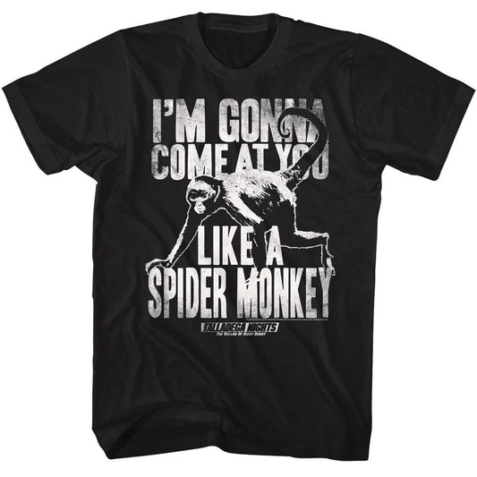Talladega Nights - Like A Spider Monkey - Black Short Sleeve Adult T-Shirt - clothing by TeeHivey.com (Image 1)