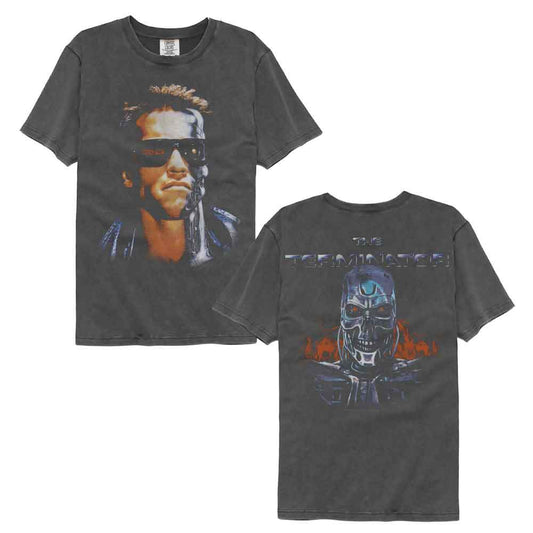 Terminator - Oversized Head - American Classics - Gray Solid Adult Short Sleeve Comfort Color T-Shirt