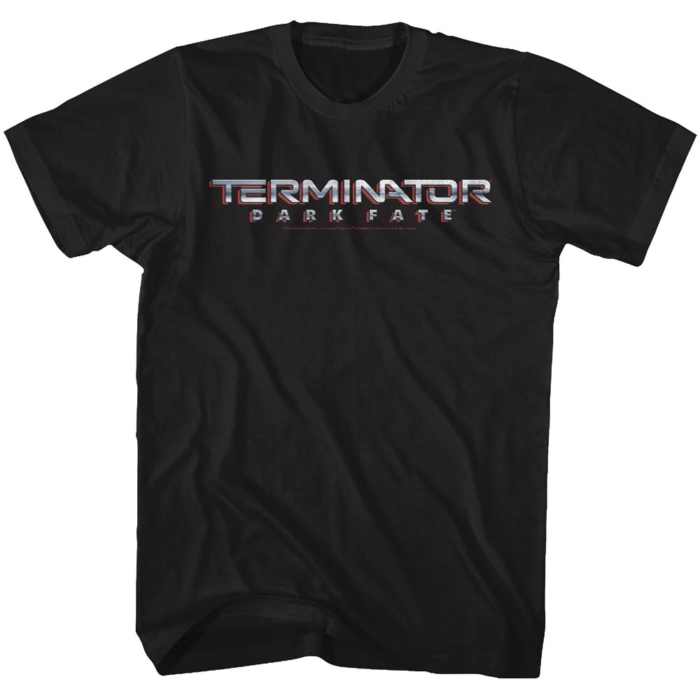 Terminator Dark Fate - Dark Fate Chrome Logo - Short Sleeve - Adult - T-Shirt - clothing by TeeHivey.com