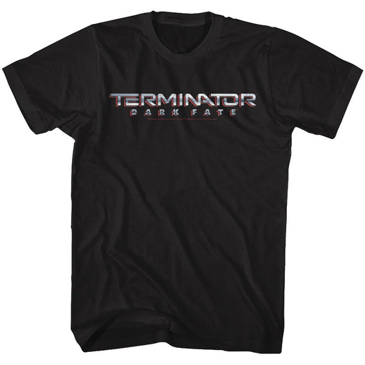 Terminator Dark Fate - Dark Fate Chrome Logo - Short Sleeve - Adult - T-Shirt - clothing by TeeHivey.com