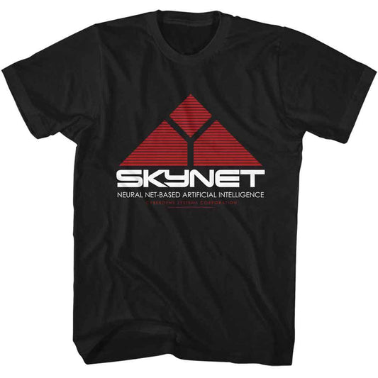 Terminator - Skynet Logo - American Classics - Solid Black Adult Short Sleeve T-Shirt - clothing by TeeHivey.com (Image 1)