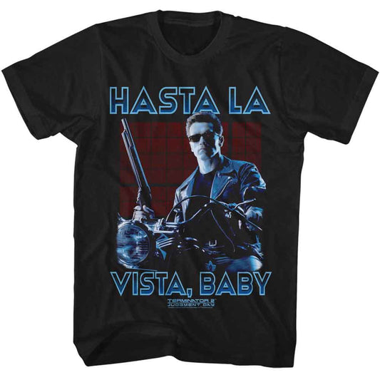 Terminator - Hasta La Vista Baby - American Classics - Black Adult Short Sleeve T-Shirt - clothing by TeeHivey.com (Image 1)