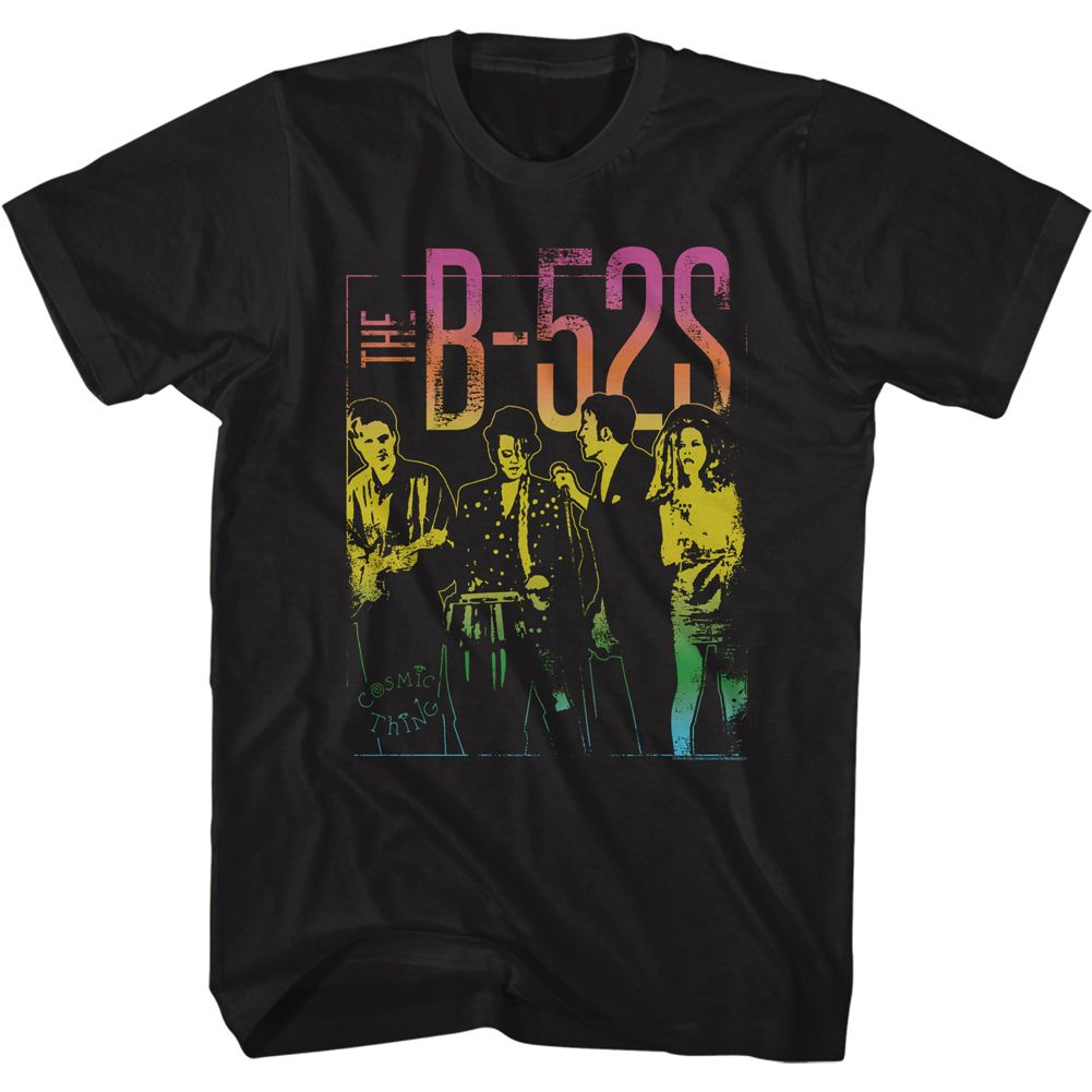 The B52S - Band Photo Gradient - Short Sleeve - Adult - T-Shirt - clothing by TeeHivey.com