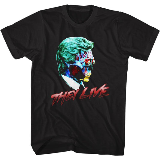 They Live - Alien Headshot - Short Sleeve - Adult - T-Shirt
