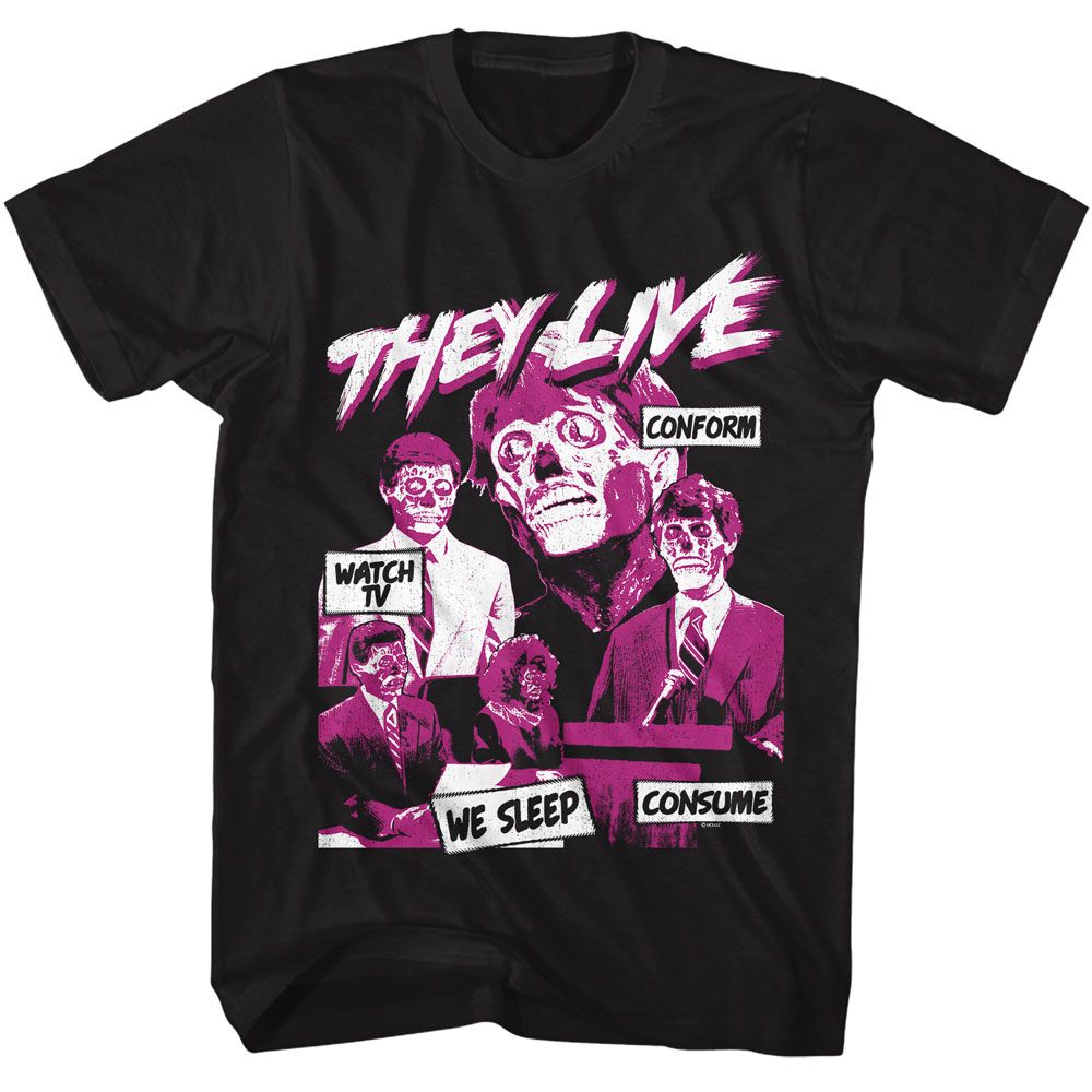 They Live - Conform - American Classics - Solid Black Adult Short Sleeve T-Shirt