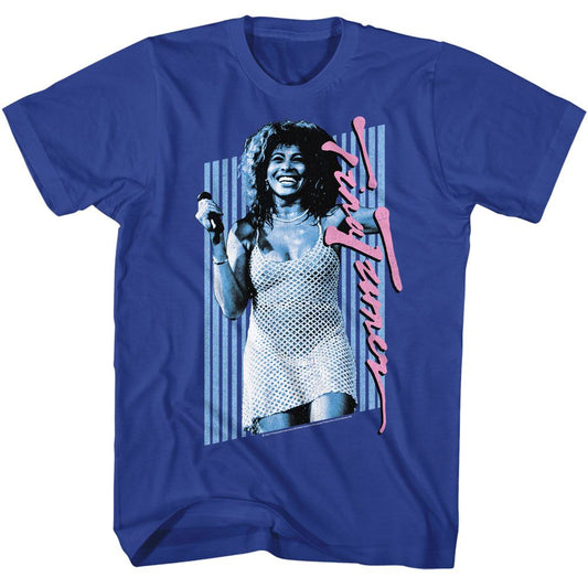 Tina Turner - Background Bars - American Classics - Adult Short Sleeve T-Shirt - clothing by TeeHivey.com (Image 1)