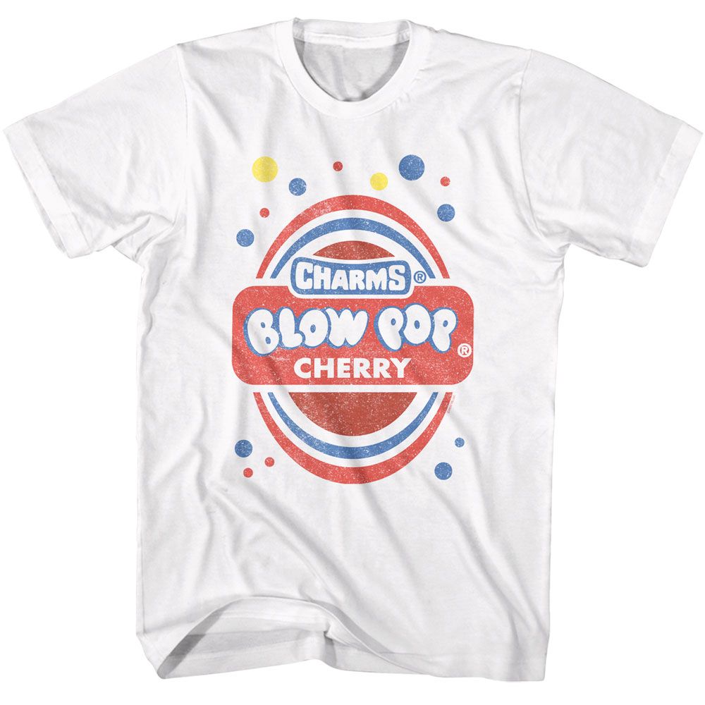 Tootsie Roll - Cherry Wrapper Art - American Classics - Solid White Adult Short Sleeve T-Shirt (Image 1)