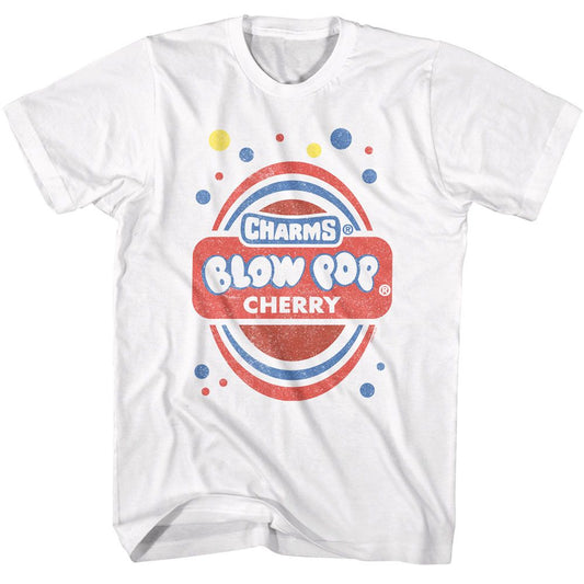 Tootsie Roll - Cherry Wrapper Art - American Classics - Solid White Adult Short Sleeve T-Shirt (Image 1)