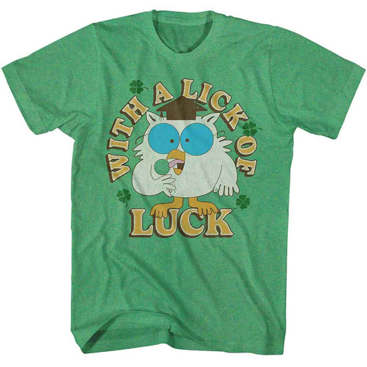 Tootsie Roll - A Lick Of Luck - American Classics - Heather Green Adult Short Sleeve T-Shirt (Image 1)