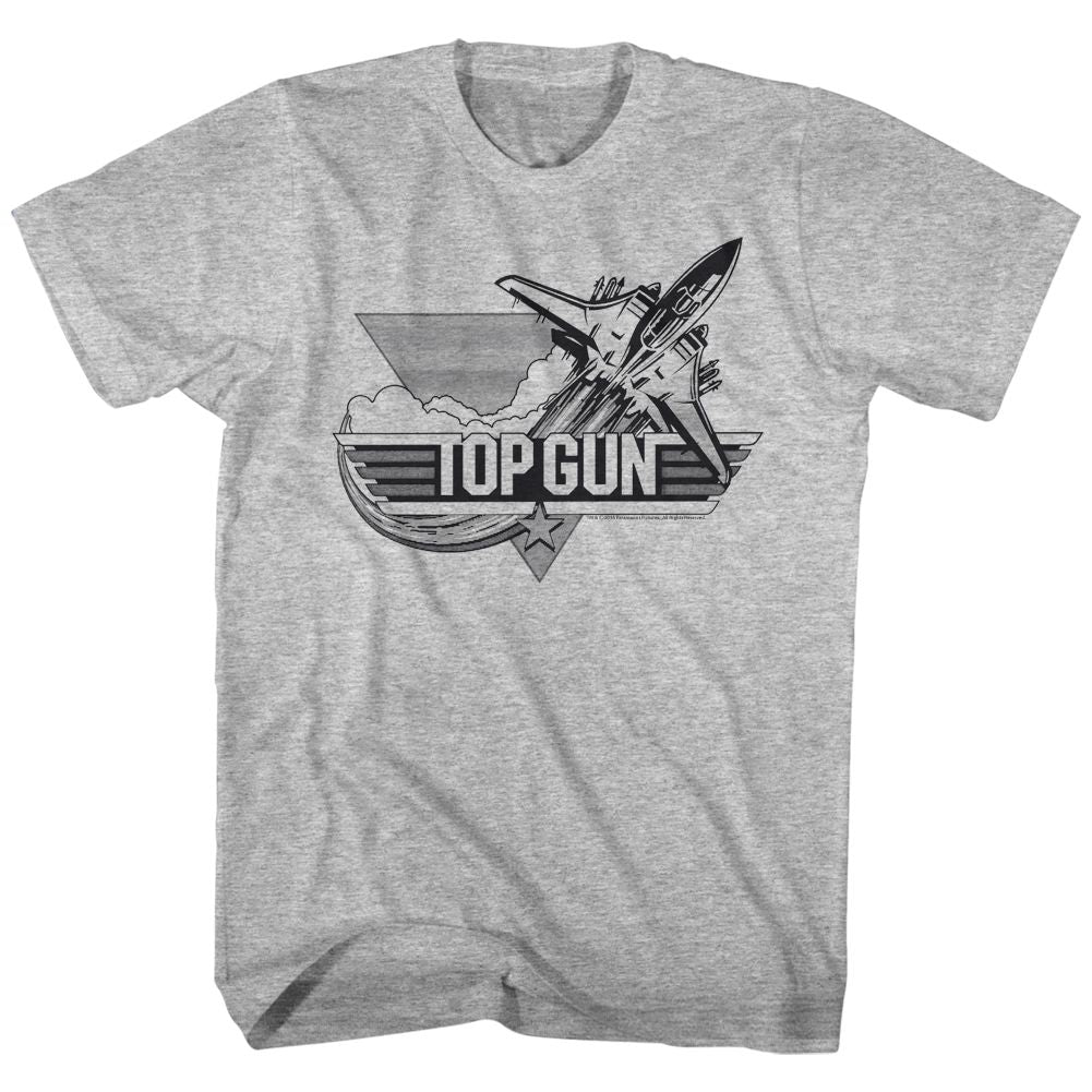 Top Gun - Black - Short Sleeve - Heather - Adult - T-Shirt - clothing by TeeHivey.com