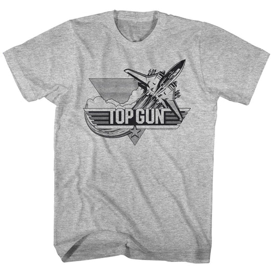 Top Gun - Black - Short Sleeve - Heather - Adult - T-Shirt - clothing by TeeHivey.com