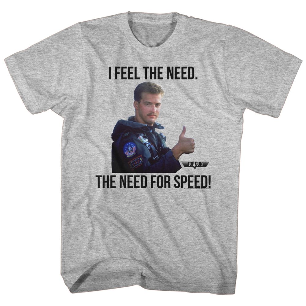 Top Gun - Feel The Need - Short Sleeve - Heather - Adult - T-Shirt - clothing by TeeHivey.com