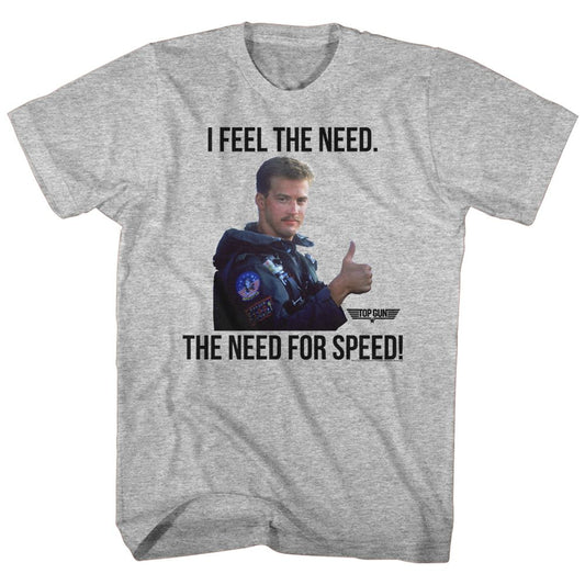 Top Gun - Feel The Need - Short Sleeve - Heather - Adult - T-Shirt - clothing by TeeHivey.com