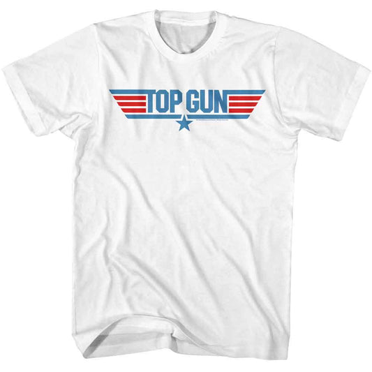 Top Gun - Logo - American Classics - Solid White Adult Short Sleeve T-Shirt