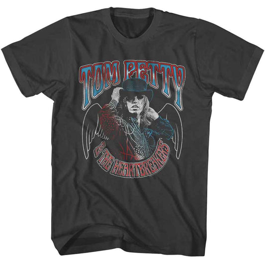Tom Petty - Americana Wings - American Classics - Solid Gray Adult Short Sleeve T-Shirt - clothing by TeeHivey.com (Image 1)