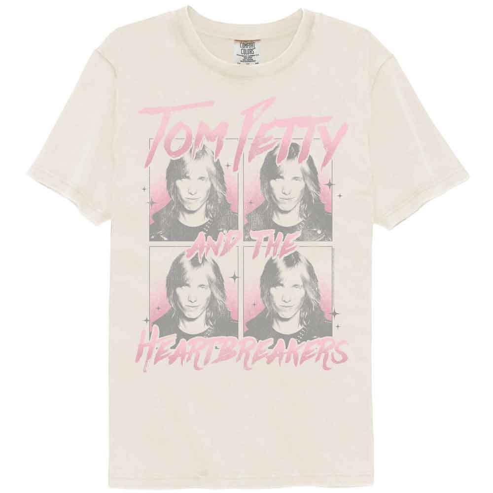 Tom Petty - Four Images - American Classics - Off-White Solid Adult Short Sleeve Comfort Color T-Shirt (Image 1)