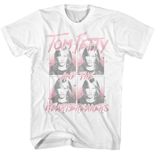 Tom Petty - Four Images - American Classics - White Adult Short Sleeve T-Shirt - clothing by TeeHivey.com (Image 1)
