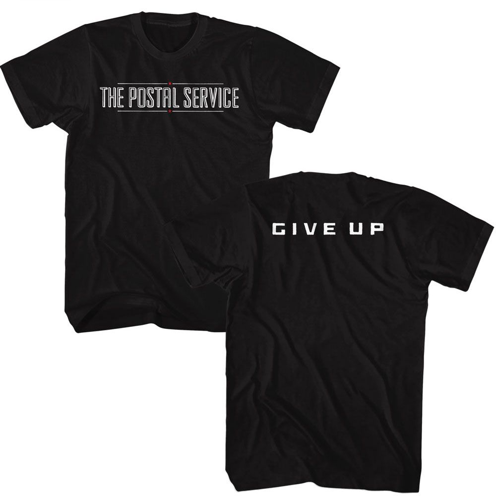 The Postal Service - Give Up - American Classics - Solid Black Adult Short Sleeve T-Shirt (Image 1)